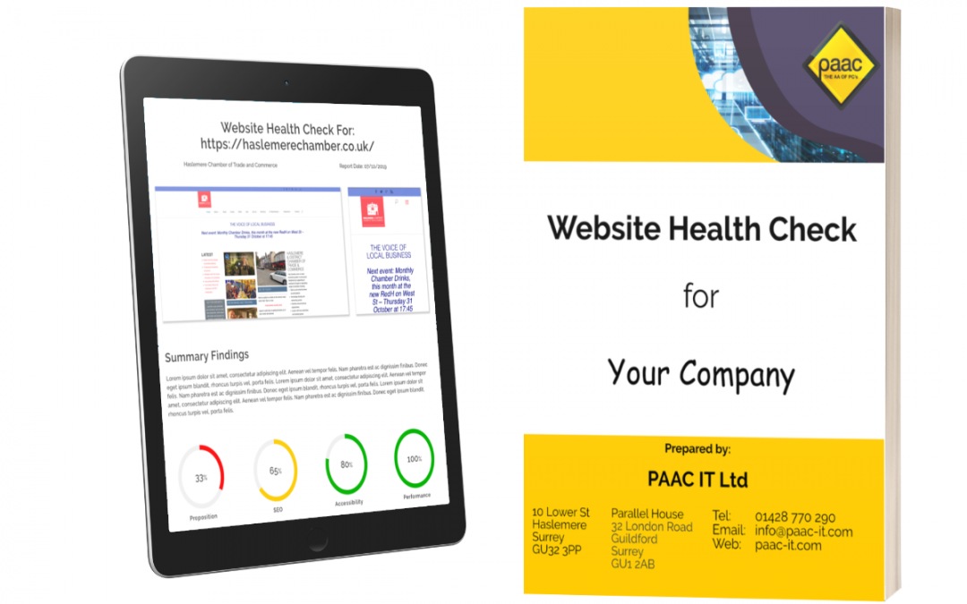 Get a free Website Health check from PAAC IT
